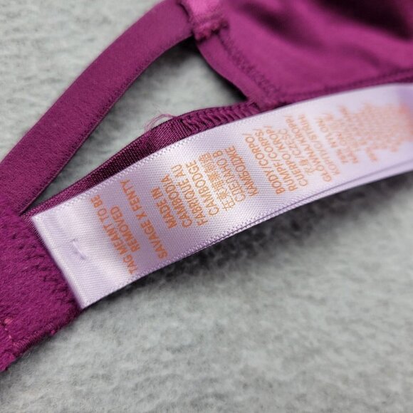 Savage X Fenty Bra Womens 34C Purple Underwired T Shirt - Picture 6 of 9